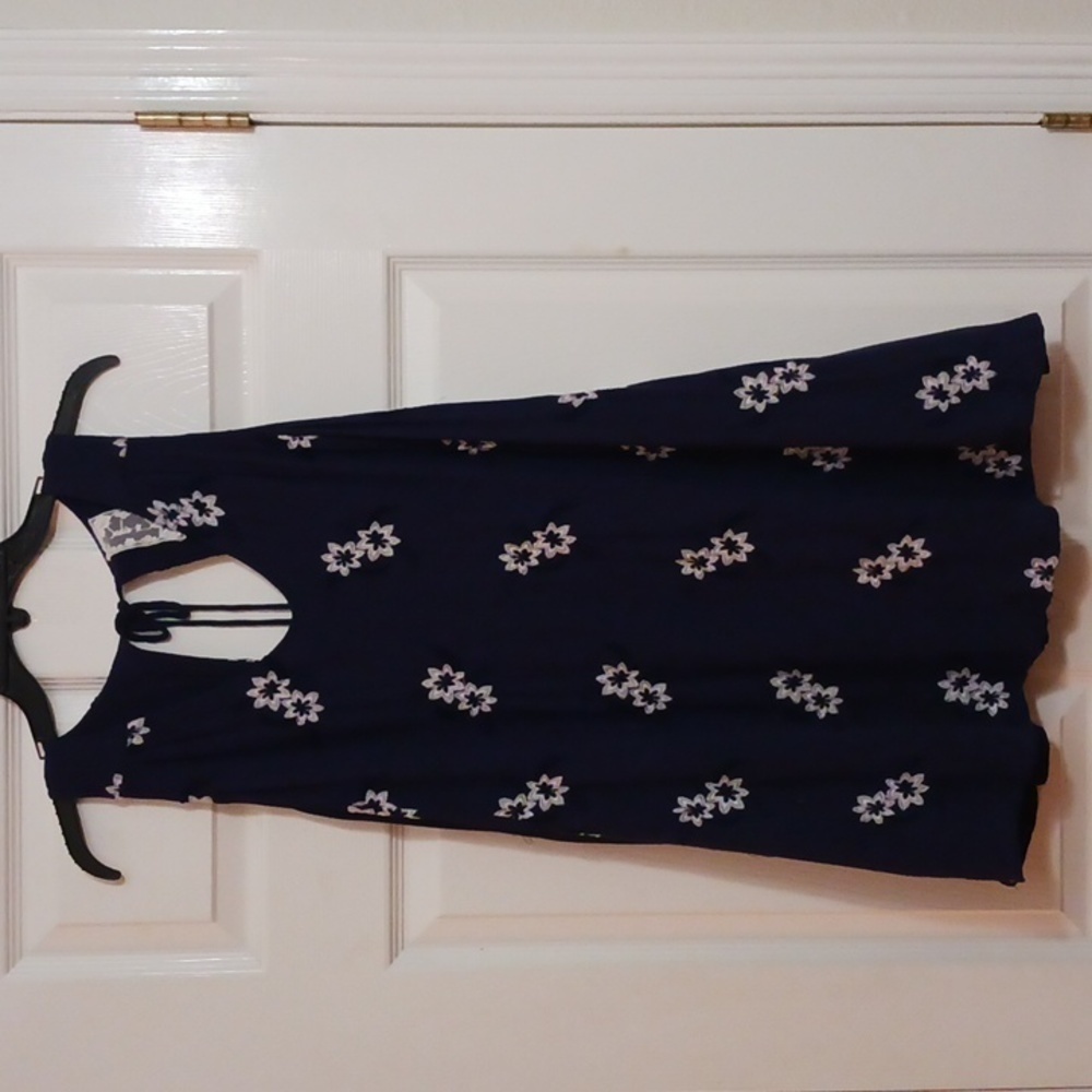 Sadie & Sage, Swing Dress Blue White Sz S